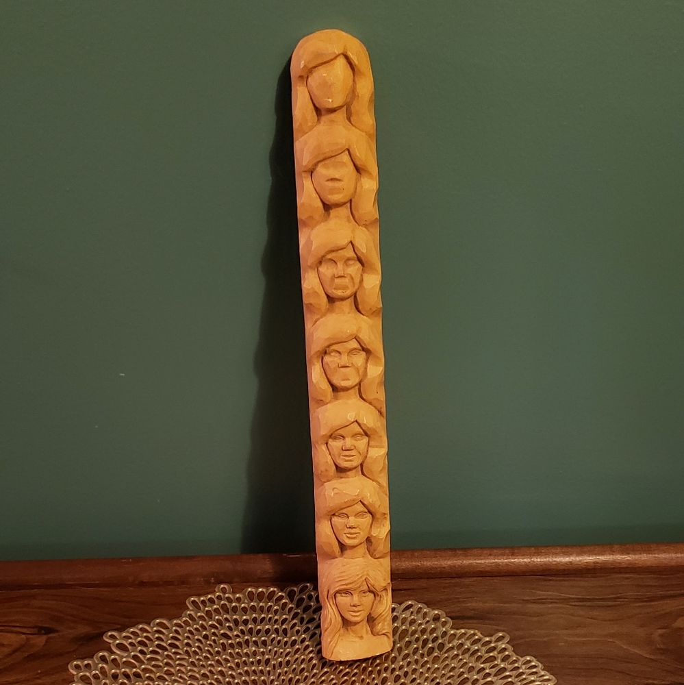 H.L. Enlow Face Carving c. 1986